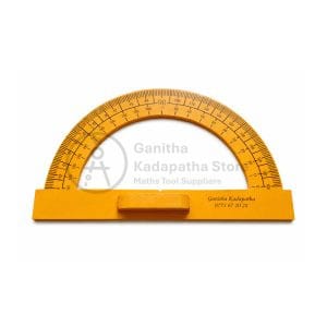 large wooden protractor